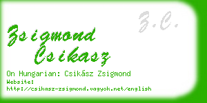 zsigmond csikasz business card